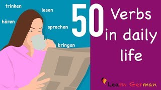 50 Verben im Alltag  Learn German Grammar  50 verbs in daily life  A2  B1 [upl. by Octavie]