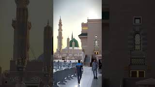 Unke meenaar par jab padegi nazar beautiful Naat with the view of Madina subscribe madina like [upl. by Nenney]