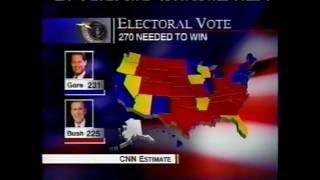 CNN Election Night 2000 coverage 11pm to 12am EST [upl. by Sharl609]