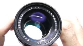 LEICA ライカ Summarit ズマリット 75mmF25 元箱、ポーチ、取説 [upl. by Atiuqad515]