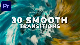 FREE 30 Smooth Transitions  Premiere Pro 2023 Preset Pack [upl. by Akiaki126]