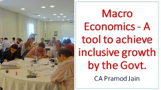 Macro Economics  A tool to achieve inclusive growth by the Govt I CA Pramod Jain [upl. by Brose]