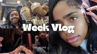 Week vlog Sibling Date • New hairamp nails • car playlist • more [upl. by Reiniar564]