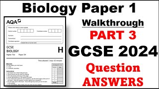 GCSE Biology Paper 1 Part 3 2024 Questions and Answers REVISION [upl. by Blaseio506]