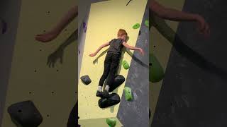 9 year old climbing another boulder problem in Canada bouldering climbing [upl. by Delila154]