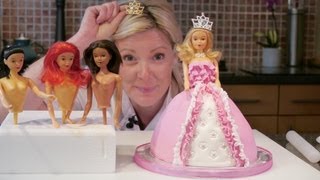 How To Make A Barbie Doll  Princess Cake with icing  Cake Craft World Video 9 [upl. by Dehlia]