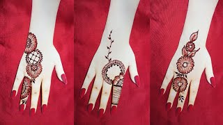 Easy stylish mehndi designs for wedding  beautiful back hands mehndi designs for shaadi  henna [upl. by Rolland]