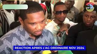 🛑➡️ LE PRÉSIDENT SAMUEL ETOO DIT MERCI À SON AG DE LA FECAFOOT amp SON COMEX⚽️🦁🇨🇲🔥 [upl. by Haldes]