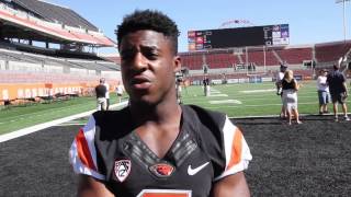 Beavers WR Victor Bolden at Oregon State media day [upl. by Stevana]