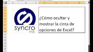 ¿Cómo ocultar y mostrar la cinta de opciones de Excel [upl. by Joost148]