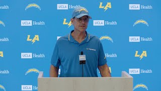 Jim Harbaugh On First Day Of Training Camp  LA Chargers [upl. by Tarabar313]