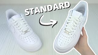 How To Lace Air Force 1s STANDARD Way [upl. by Dnesnwot]