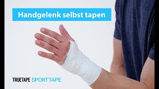 TRUETAPE® Handgelenk tapen  Anleitung mit dem Sporttape [upl. by Seiter770]