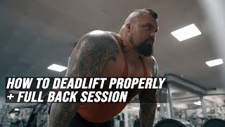 How To Deadlift Properly  Full Back Session [upl. by Kcirtap]