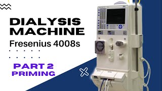 Dialysis Machine  Fresenius 4008S  Dialysis Priming Procedure amp Tubing connection [upl. by Hurwit]