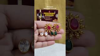 💎✨So beautiful and stylish 3 in 1 gold stud earrings only 8 grams studearrings viralvideo gold [upl. by Zipporah]