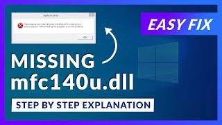 mfc140udll Missing Error  How to Fix  2 Fixes  2021 [upl. by Anaerdna]