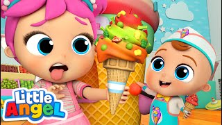 My Ice Cream Machine  Little Angel Kids Songs amp Nursery Rhymes [upl. by Ennahtebazile]