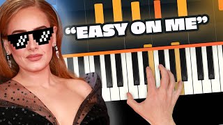 How to Play quotEasy On Mequot on Piano Adele Piano Tutorial [upl. by Douville230]