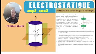 Théorème de Gauss distribution cylindrique de charges [upl. by Fattal]