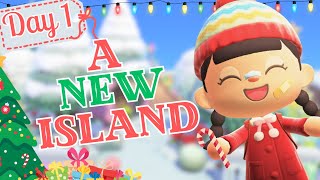 Day 1 WINTER CHRISTMAS ACNH ISLAND  ACNH ENTRANCE BUILD  ANIMAL CROSSING NEW HORIZONS [upl. by Vogele]