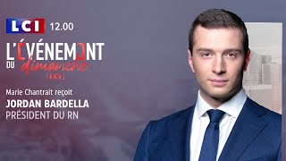 Jordan Bardella est linvité de LEvénement du dimanche sur LCI [upl. by Pironi878]