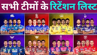 IPL 2025  ALL 10 Teams Final Retention Released Players List [upl. by Niklaus]