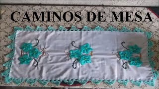 Caminos de mesa  Bordados Estela [upl. by Eadrahc448]