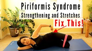 8 Best Piriformis Syndrome Strengthening and Stretches Program with Elastic Band [upl. by Bor824]