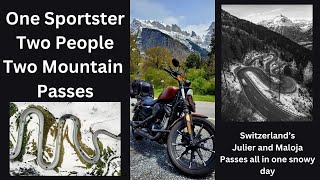 Julier and Maloja Passes Switzerland EPIC riding on our iron 883 [upl. by Orva]