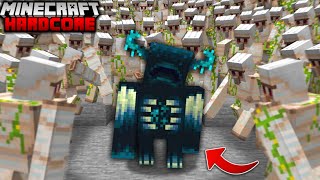 100 IRON GOLEMS vs WARDEN in Minecraft Hardcore [upl. by Nerad]