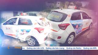 Quảng cáo trên taxi Suntaxi tại Quảng Bình  Huda Huế SSMVN [upl. by Nosnibor619]