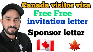 Canada visitor visa invitation letter  canada visa sponsor letter [upl. by Mignonne831]