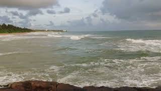 Dangerous Waves and Deep Sea at Induruwa Beach Sri Lanka  4K Quality RAW Video [upl. by Refiffej]