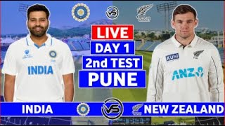 INDIA vs NEW ZEALAND 2nd Test DAY 1 LIVE Pune Clash  IND vs NZ Test Series 2024 [upl. by Pudendas]