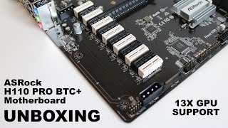 ASROCK H110 PRO BTC UNBOXING  13X GPU Support [upl. by Arnold83]