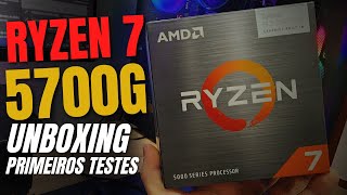 Processador AMD Ryzen 7 5700G  Unboxing e Primeiros Testes Básicos [upl. by Leith789]