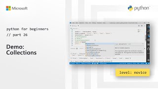 Demo Collections  Python for Beginners 26 of 44 [upl. by Yelekalb858]