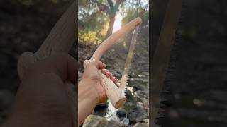 Transform a branch into a perfect bow saw survival outdoors bushcraft camping [upl. by Cowley926]