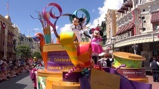 Celebrate A Dream Come True Parade Magic Kingdom Walt Disney World [upl. by Mcnamara293]