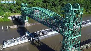 The Towboat Beau Blessy Northbound Illinois River at Hardin Illinois [upl. by Inram]