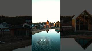 Modern AFrame in Cabin Village w 40 Homes 60 Second Airbnb Tour [upl. by Johannessen]