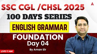 SSC CGL CHSL 2025  English Grammar For CGLCHSL 2025  DAY 4  By Aman Sir [upl. by Sterner]