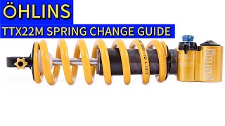 HOW TO OHLINS TTX22M COIL SPRING CHANGE GUIDE [upl. by Zerline]