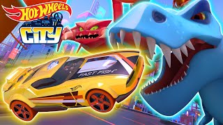 Ultimate Garage Crew Faceoff Against Giant Creatures in Hot Wheels City 🐲🏎 [upl. by Silin]