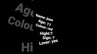 my name my age my favorite color my hight my sign do I have a lover [upl. by Gnav]