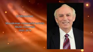 The Macedonian Heritage Hour tribute to Micko Dimovski 19452019 [upl. by Malley]