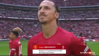 Zlatan Ibrahimović  Leicester City 12 Manchester United  2016 FA Community Shield [upl. by Haldas]