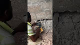 Rising damp solution by changing the 1st course blockwork damptreatment risingdamp dampproofing [upl. by Yrahk]