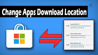 How to Change The Windows Store Apps Default Download Location [upl. by Inattirb636]